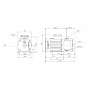 Dimensions de la pompe CM 3-3 O-R-I-E-AQQE C1-A-A-N