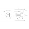 Dimensions de la pompe CM 5-5 O-R-I-E-AQQE C1-A-A-N