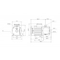 Dimensions de la pompe CM 5-6 O-R-I-E-AQQE C1-A-A-N