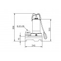 Pompe de relevage Padus MINI3-M04.12/M06-523/P-10M WILO - schéma