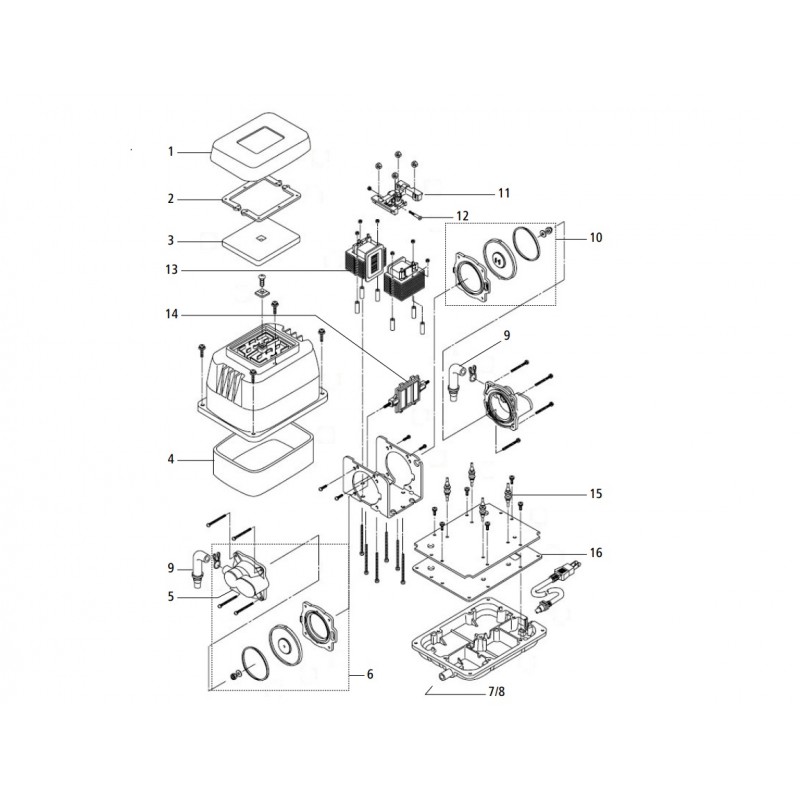 Electro-aimant pour compresseur HP100 HIBLOW