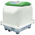 Compresseur Secoh JDK‑S‑60, membrane électromagnétique, protections thermique, sortie Ø 19 mm et voyant LED visibles.