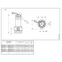 Dimensions précises de la pompe Flygt DXVM 50‑7 – hauteur, largeur, refoulement.