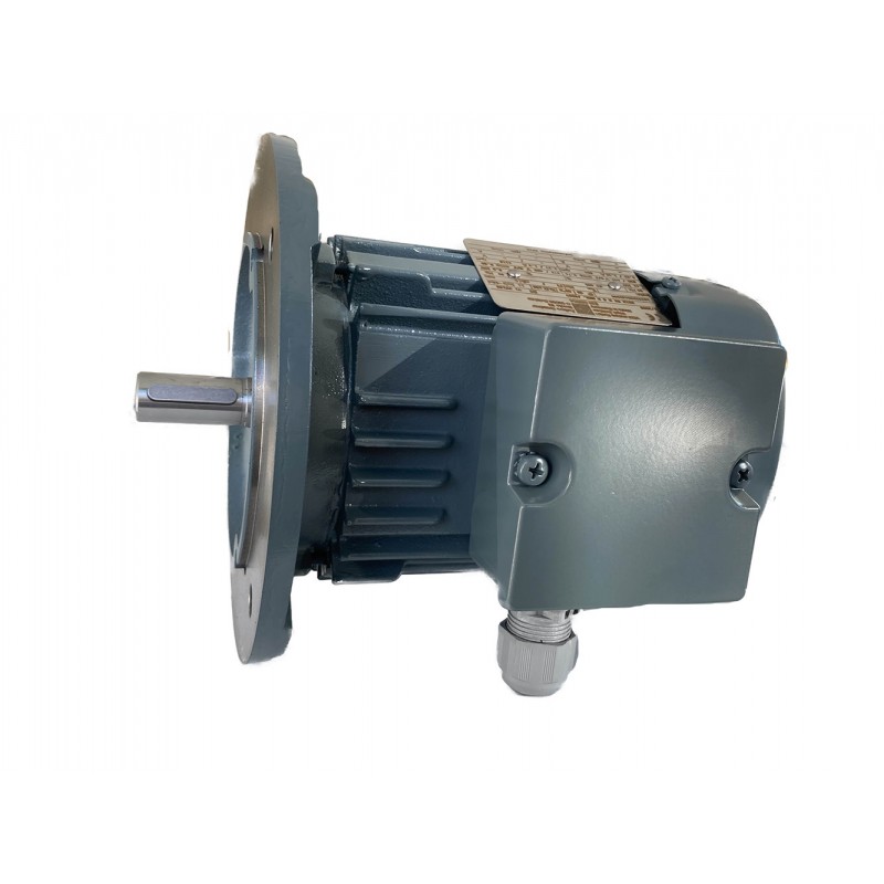 Vue du moteur VEM K21R80K6 triphasé – arbre inox Ø19 mm Vue du moteur VEM K21R80K6 triphasé – arbre inox Ø19 mm