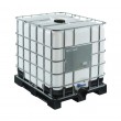 Container IBC 1000 litres rénové lavé anti-UV avec palette plastique et vanne DN 50