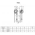 Palan Flygt 500 kg à chaîne 7m Hydrolys