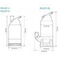 Plan encombrement et dimensions pompes Ready Flygt