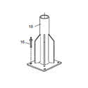 Support potence horizontal Flygt 320-600 kg