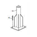 Support potence horizontal Flygt 320-600 kg