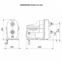 Plan d'encombrement et dimensions surpresseur SCALA 2 Grundfos