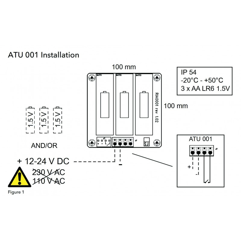 Bloc alimentation pour coffret d'alarme Flygt ATU 001