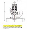 plan encombrement turbiflot DG415 Flygt