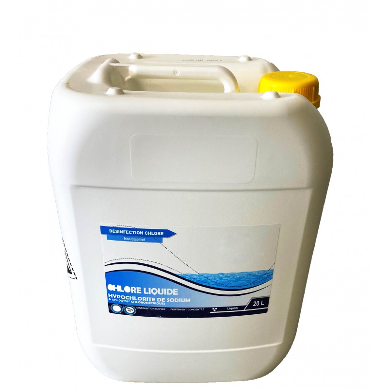 Chlore 9.6 liquide antitartre 20L pour piscine