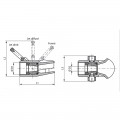 Robinet HUGJET DN40 ajustage 12mm alu