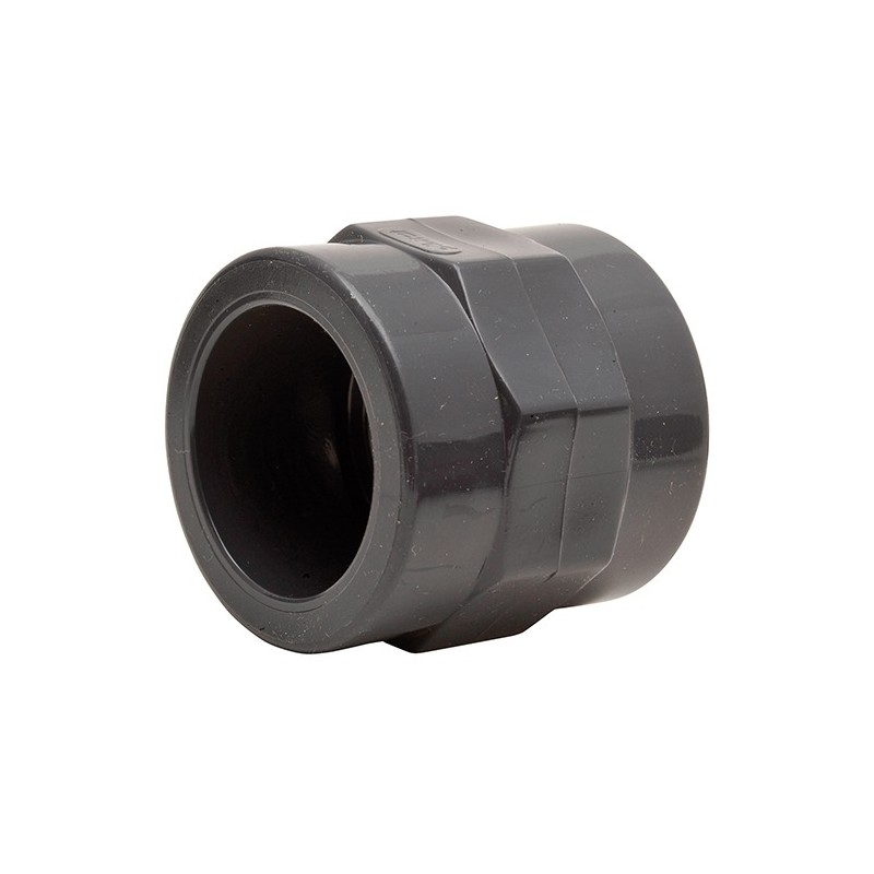 Manchon FF PVC-U Pression à coller DN40 x 1 1/4"F à visser Manchon FF PVC-U Pression à coller DN40 x 1 1/4"F à visser