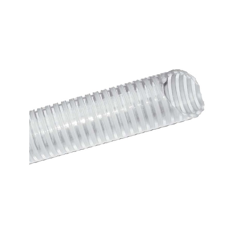 Tube spiralé D 50 PVC flexible alimentaire transparent