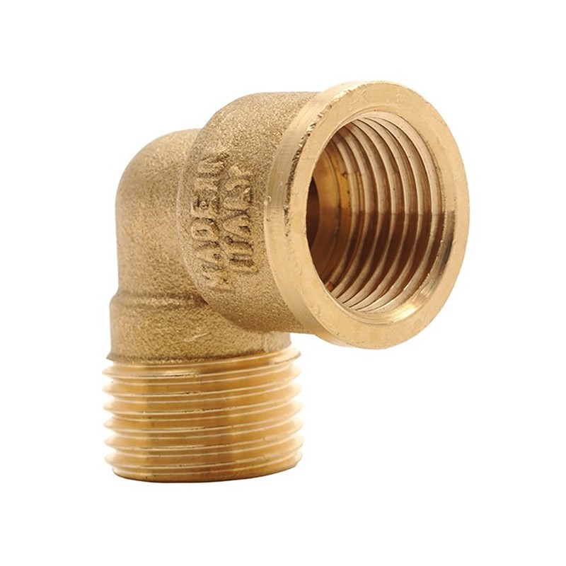 Raccord laiton à visser : Coude MF 33 x 42 ou 1" 1/2 Raccord laiton à visser : Coude MF 33 x 42 ou 1" 1/2