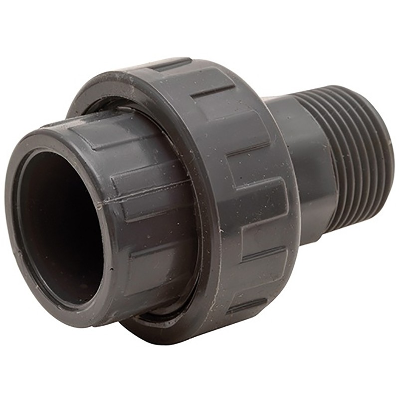 Raccord union PVC-U à coller D75 x 2" 1/2M Raccord union PVC-U à coller D75 x 2" 1/2M