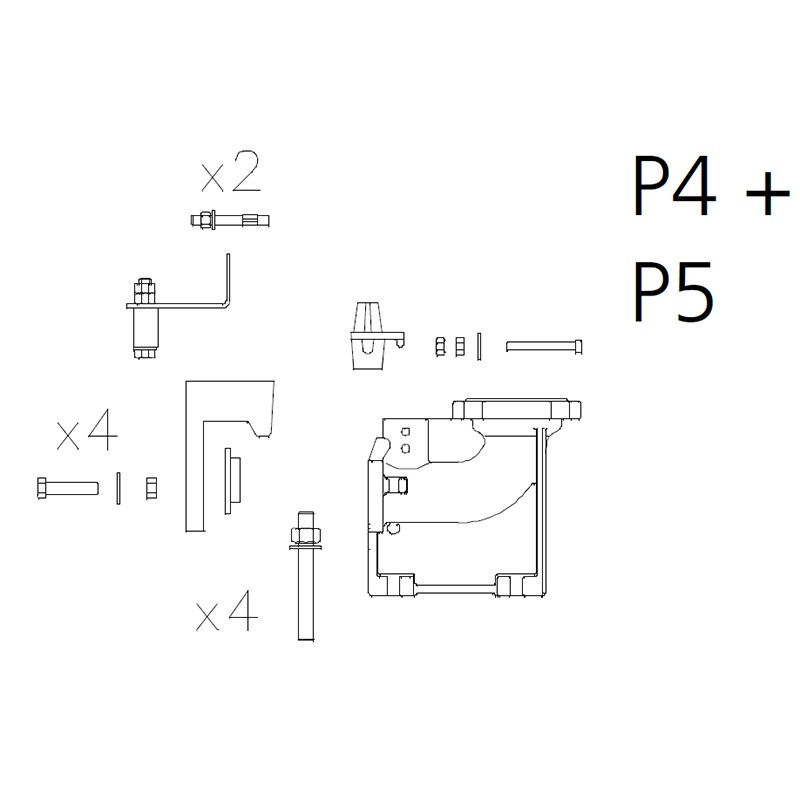 Kit d'installation KSB Ama Porter 1 barre DN65