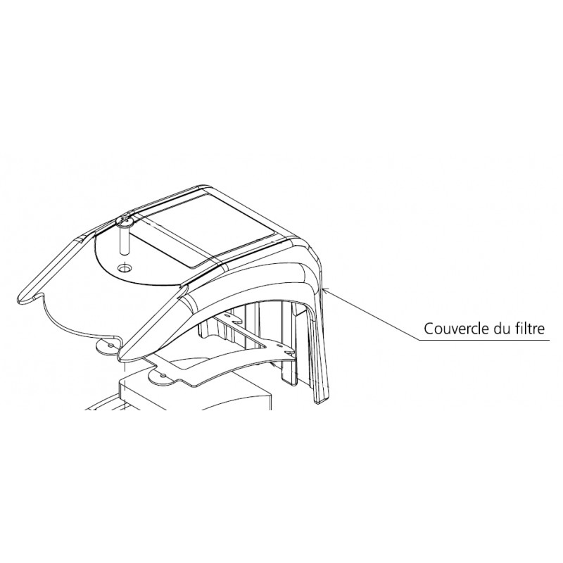 Couvercle de filtre pour compresseur XP-40/60/80 HIBLOW