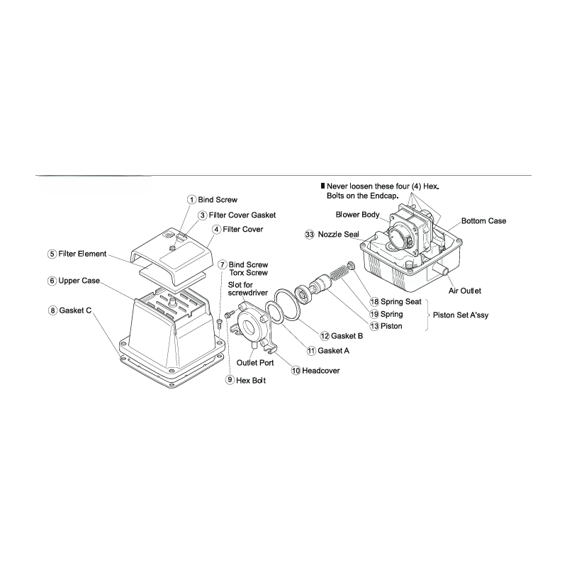 Durite L avec clips LA-28B/LA-45C/LA60B/LA-80B/LA60E/LA-80E-55/40mm-NITTO