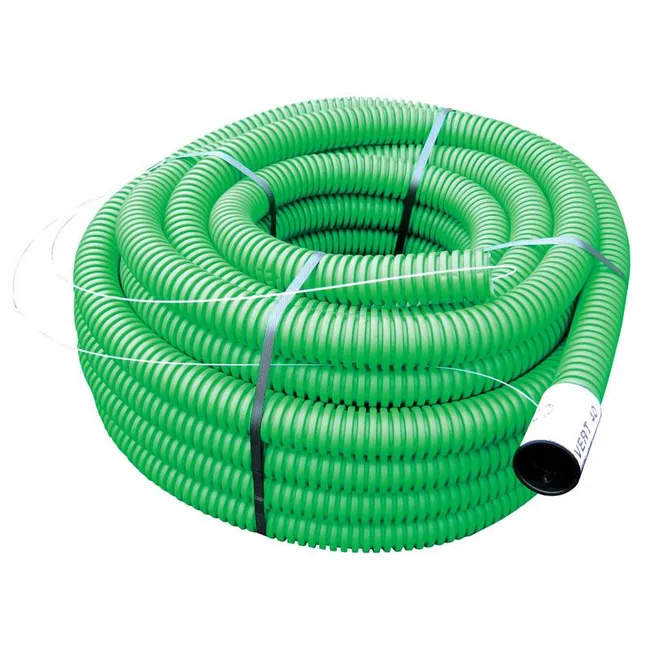 Gaine TPC Ø40 verte annelée 50ML 
