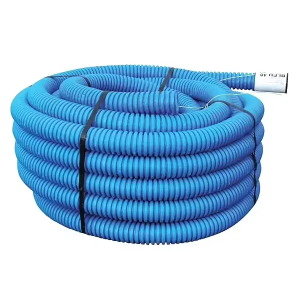 Gaine TPC Ø63 bleue annelée 50ML   