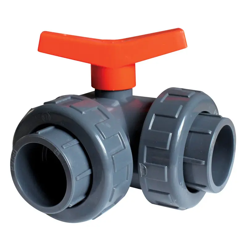 Vanne 3 voies PVC pression en L Ø32