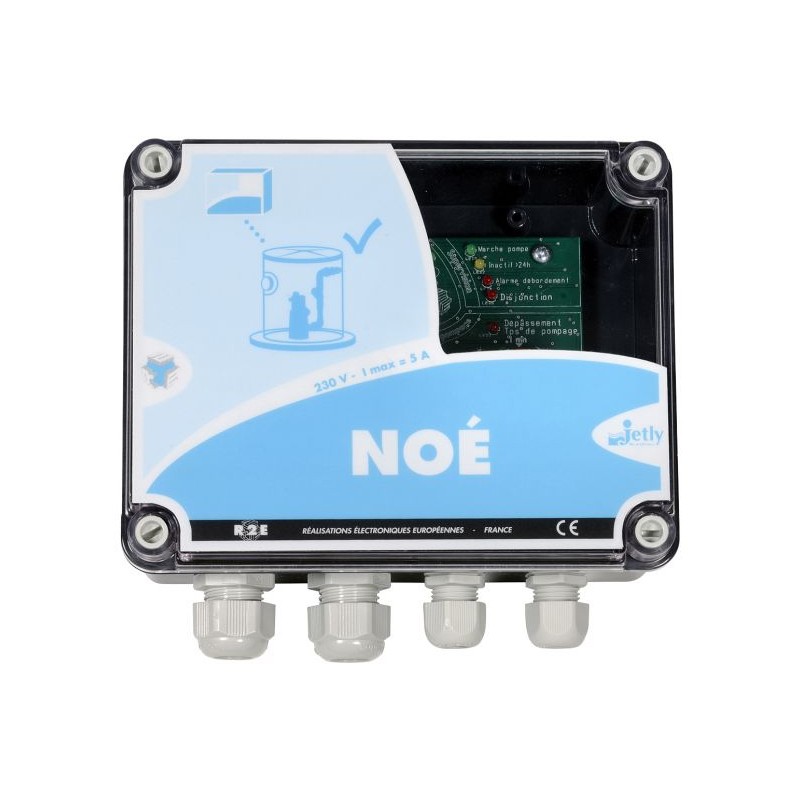 Coffret Noé - station relevage 1 pompe mono avec flotteur 2 à 5A - JETLY