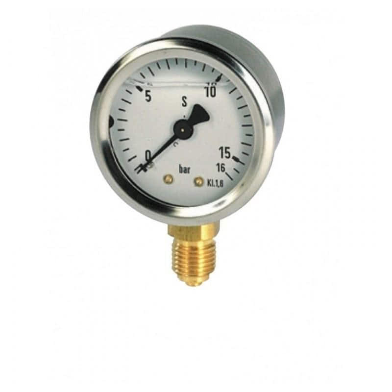 Manomètre Inox /Laiton radial glycérine 0-6 bars D63