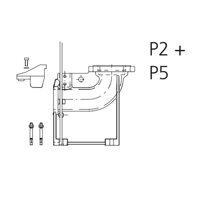 Kit d'installation KSB Ama Porter étrier DN50 - 2,1m