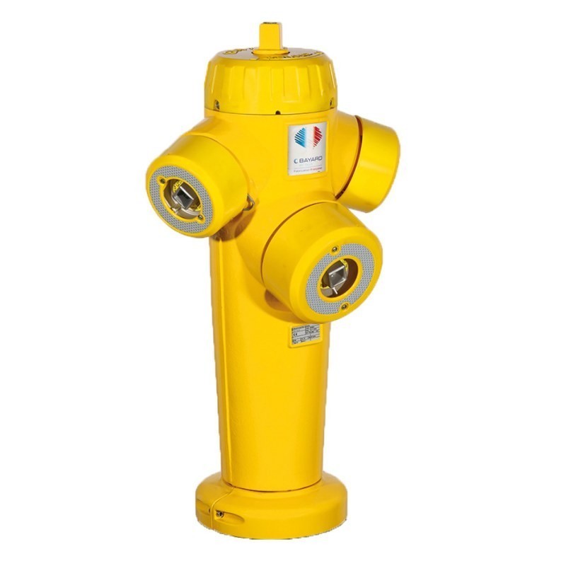 Poteau incendie réseaux surpressés Saphir DN100 choc 3 prises A1 61 BAYARD