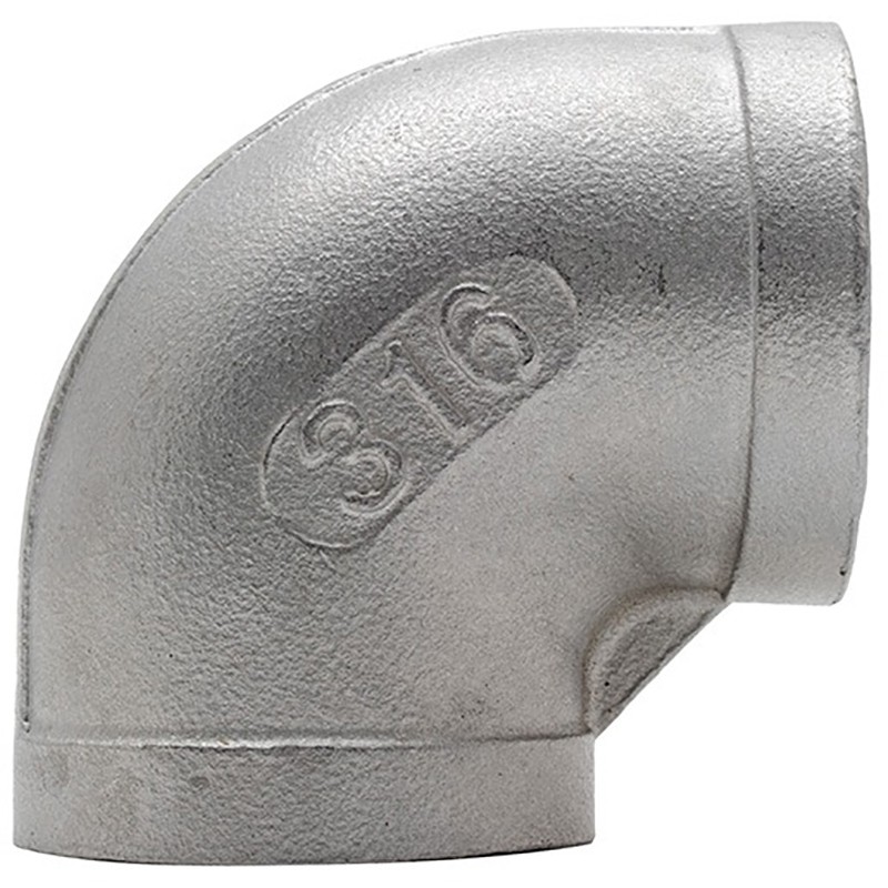 Coude taraudé 90° en Inox 316 - 50X60 mm ou 2"