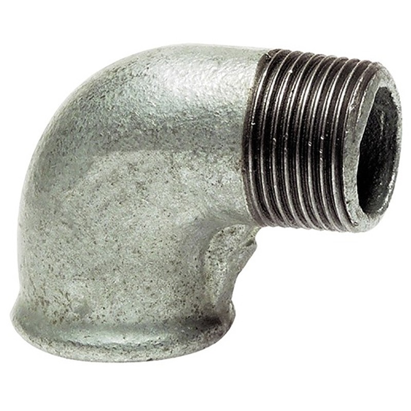 Coude fonte galvanisée 90° MF 33 x 42 ou 1" 1/4