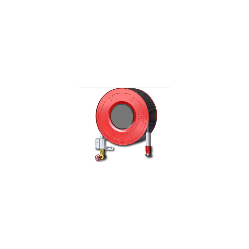 Lance incendie dévidoir DN25 tuyau 20m