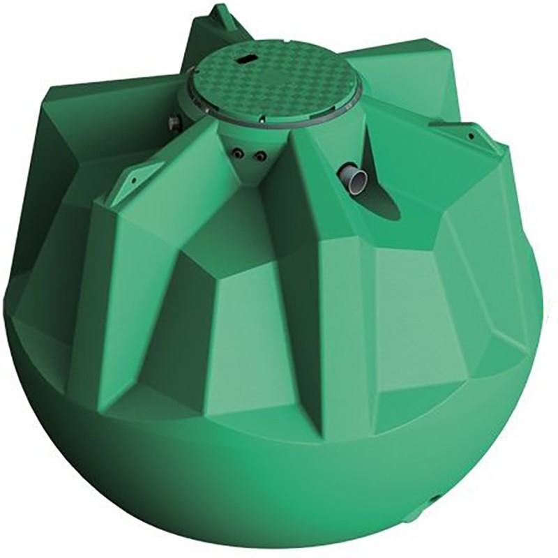 Cuve Ecoregul sortie basse 6000L vortex débit 0,5 à 2 L/s