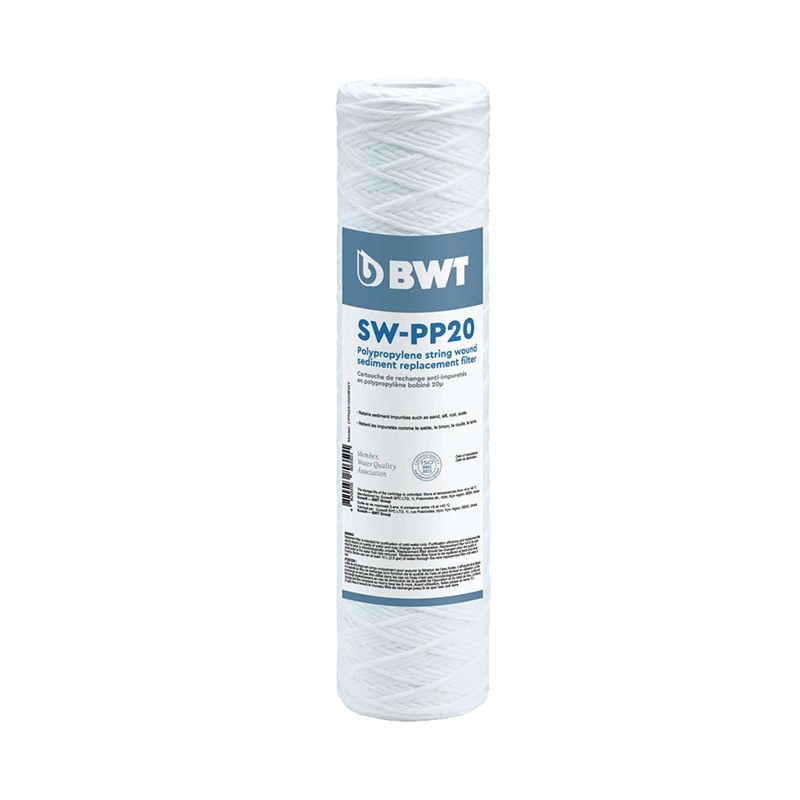 Cartouche filtrante bobinée anti-impuretés 20µ pour filtre 10" BWT