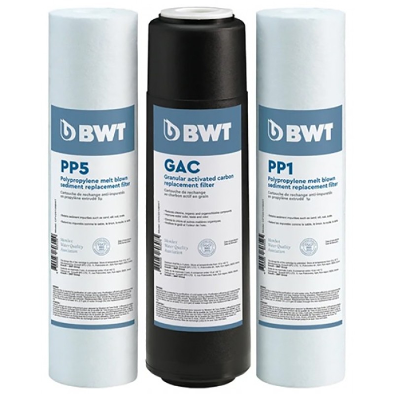Pack de 3 préfiltres Osmoseur P'ure AquaCalcium (ancien modèle) BWT