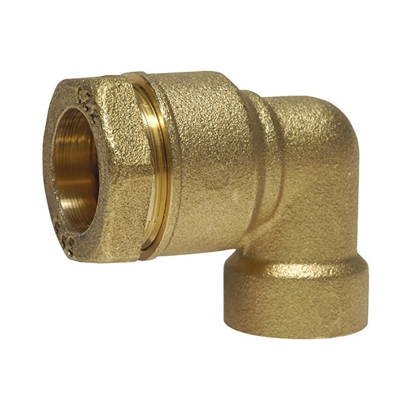 Coude 90° laiton à serrage extérieur PE20 - F 1/2" ou 15 x 21