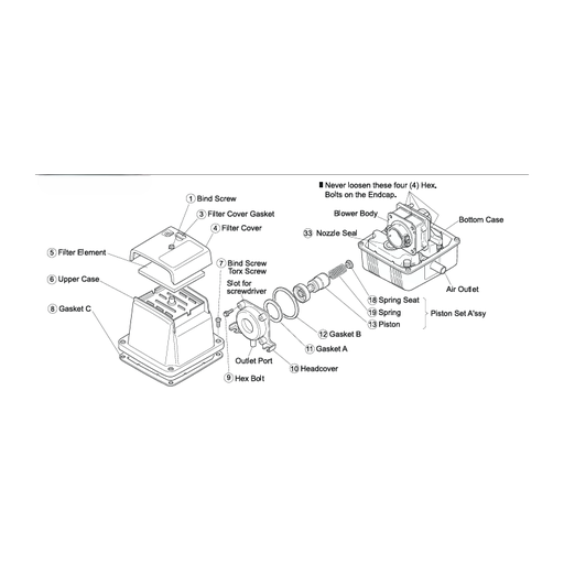 [LB03185-0] Durite L avec clips LA-28B/LA-45C/LA60B/LA-80B/LA60E/LA-80E-55/40mm-NITTO