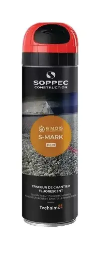 [TRAROUG] Traceur de chantier provisoire rouge fluo
