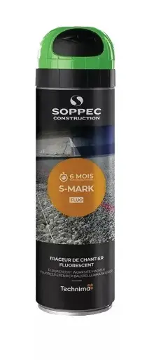 [TRAVERT] Traceur de chantier provisoire vert fluo