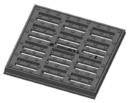 [G400] Grille Fonte plate 400x400 C250 