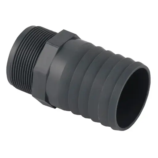 [DOUILLE FILET3/8] Douille cannelée PVC pression filetée 3/8''