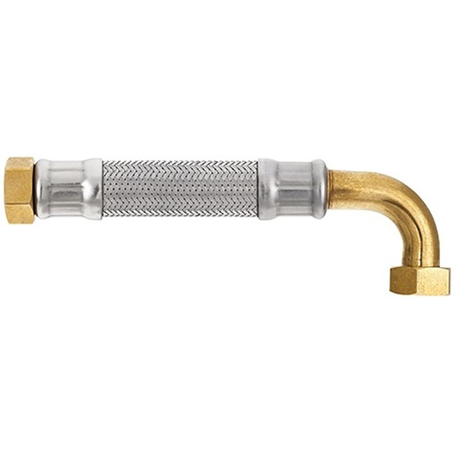 [FLEXCOUDE 26FF 500] Flexible tresse coudé inox 1" FF 500mm
