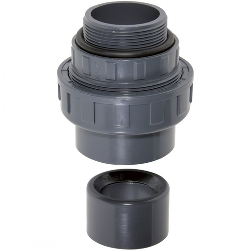 [454663] RACCORD UNION PVC - Fileté mâle 2'' / Femelle 50/63 à coller - Jetly