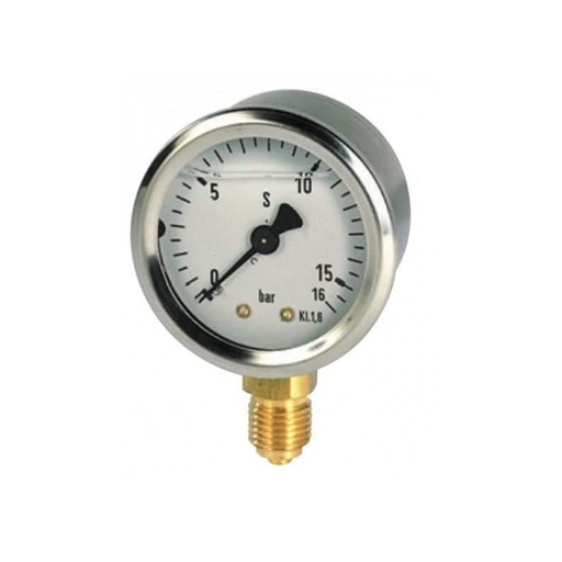 [8186316] Manomètre Inox /Laiton radial glycérine 0-16 bars D63