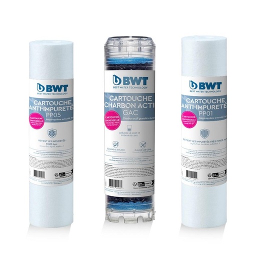 [125550150] Pack de 3 préfiltres pour Osmoseur P'ure AquaCalcium BWT