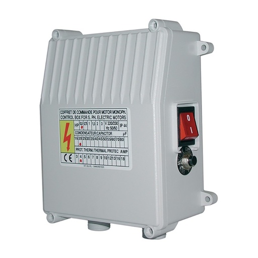 [362300669] Coffret de démarrage 1 pompe mono + condensateur 35mF