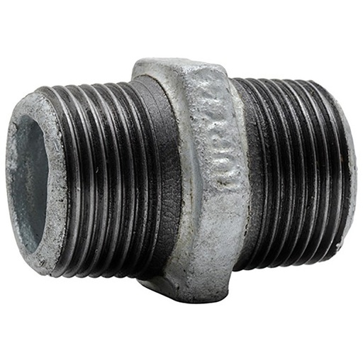 [MANCHONGALVA 50MM] Raccord à visser fonte galvanisé Mamelon MM 50x60 ou 2"